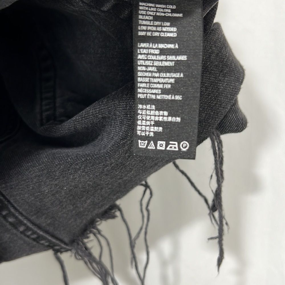 We The Free A-Line Washed Black Button Fly Distressed Denim Skirt OB792191 25 - Picture 11 of 14